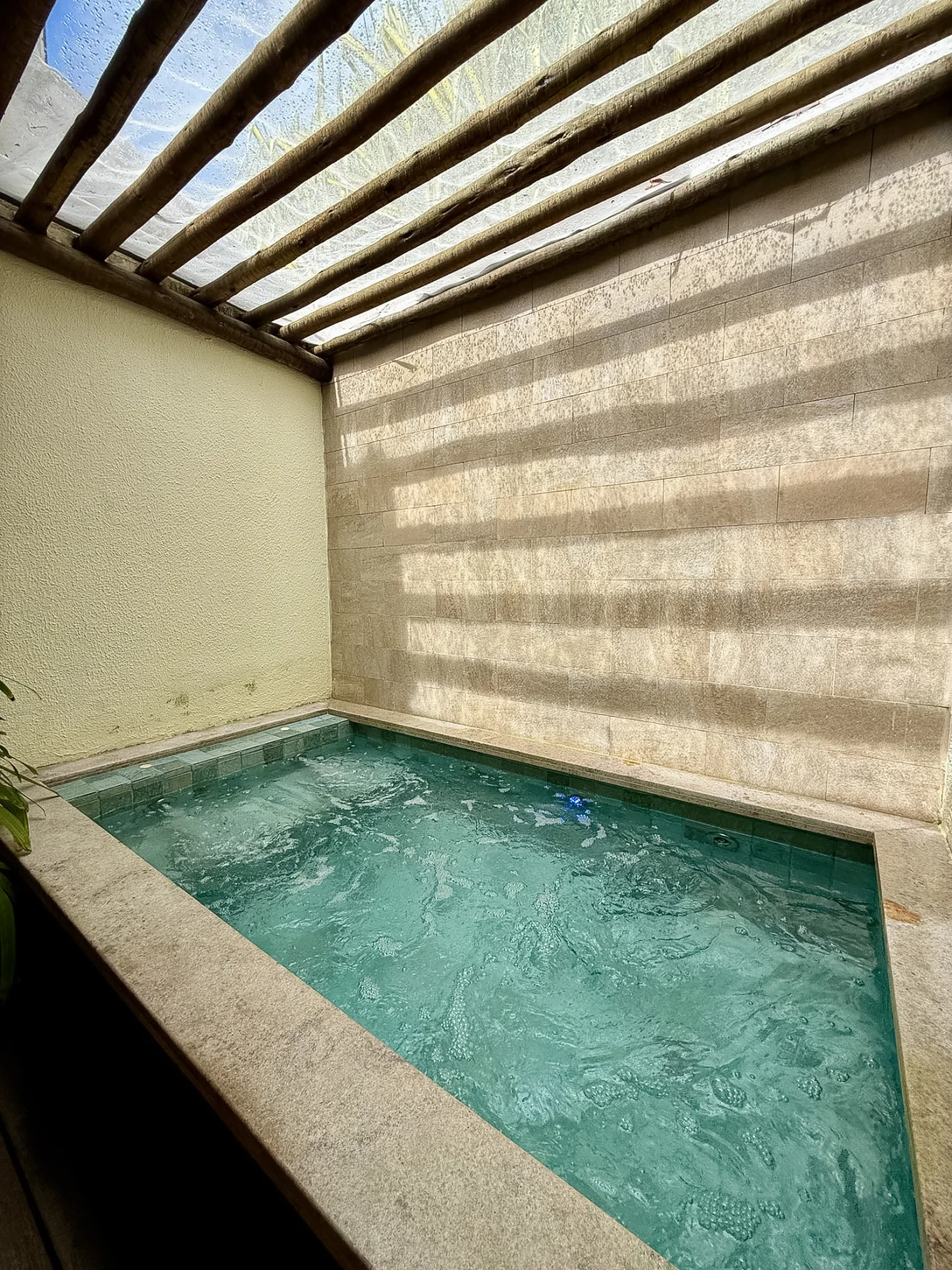 Piscina privativa do Bangalô Jasmim Manga