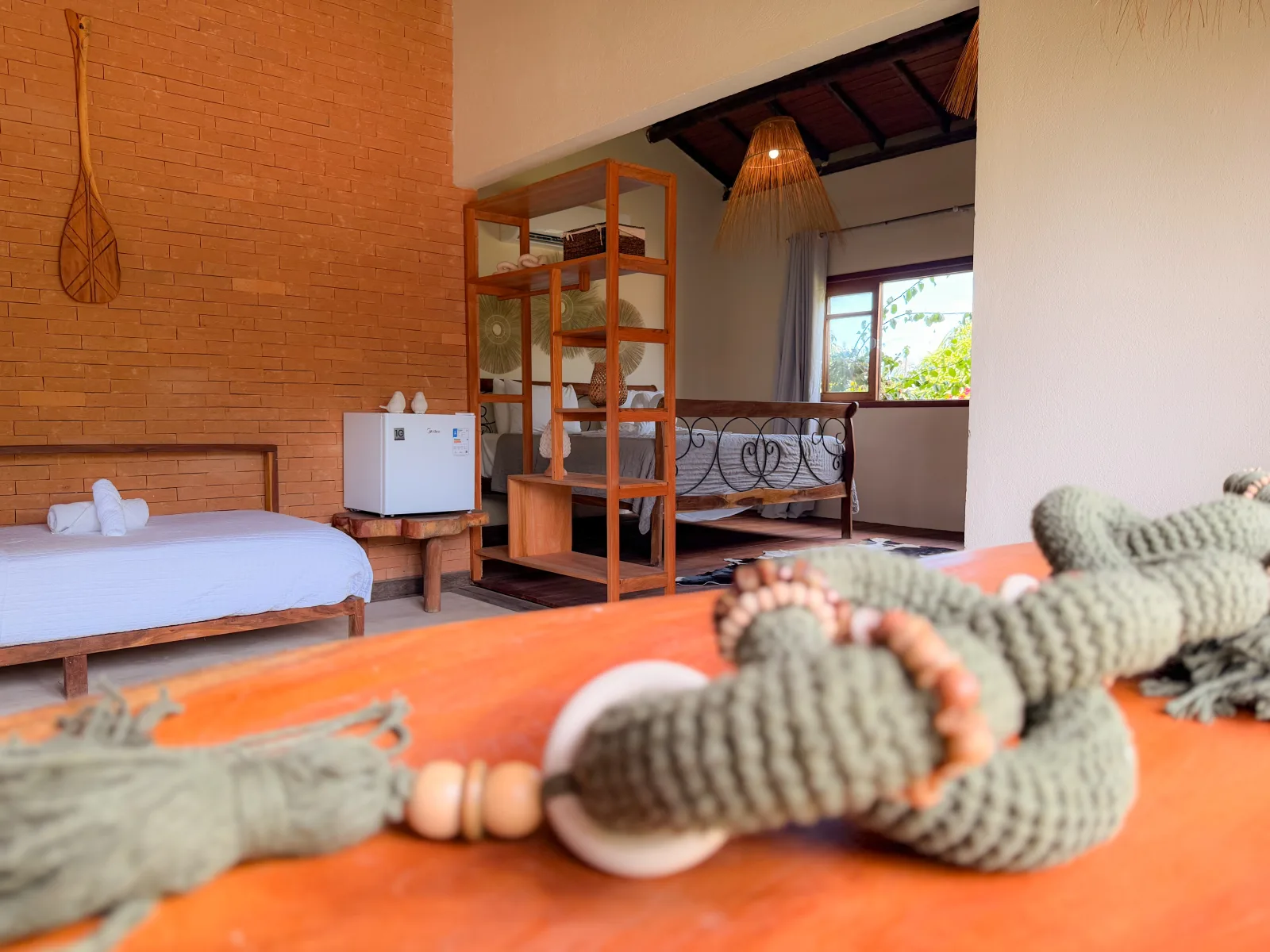 Cama de solteiro da Suíte Família